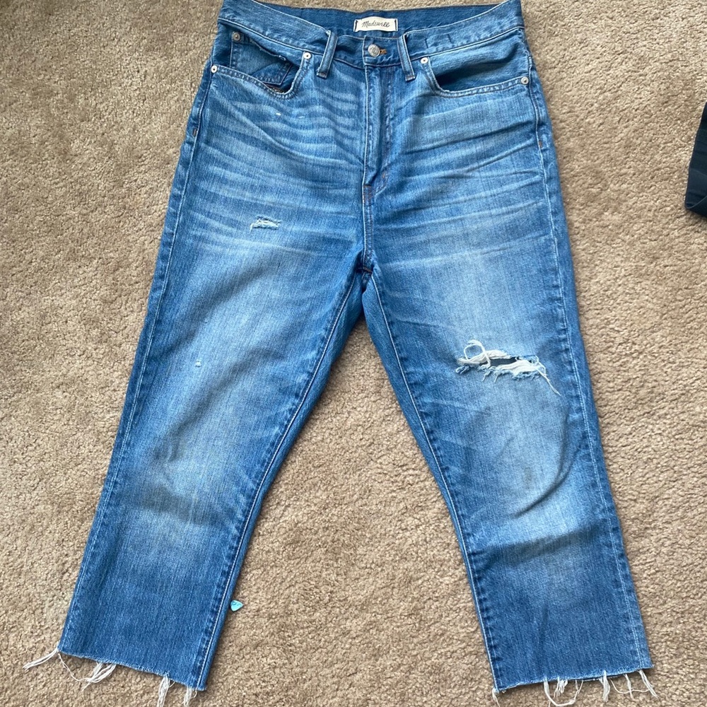 Rigid skinny crop madewell size 30
